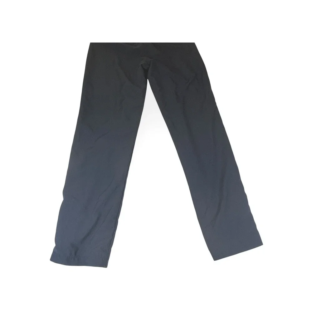 Nike Blue Nylon Athletic Track Pants Joggers Logo Swoosh‎ Pockets Size S Button